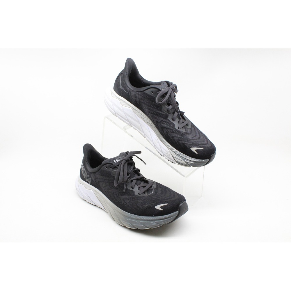 Hoka One One Arahi 6 Black White Running Shoes Womens 8.5 B 1123195 BWHT